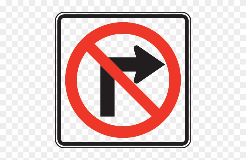 No Right Turn Sign - No Right Turn Sign #986413
