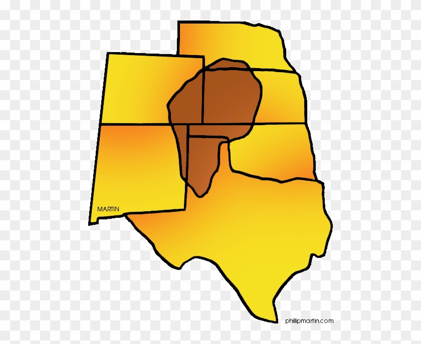 Oklahoma Dust Bowl Clip Art Cliparts - Dust Bowl Map Clipart #986641