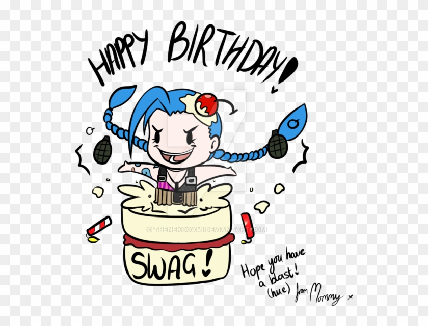 Happy Birthday Swag Flag By Thenekogami - Cartoon - Free Transparent PNG  Clipart Images Download