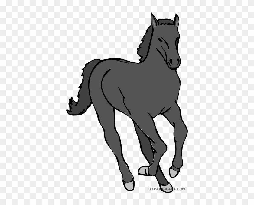 Running Horse Animal Free Black White Clipart Images - Horse Clip Art #986691