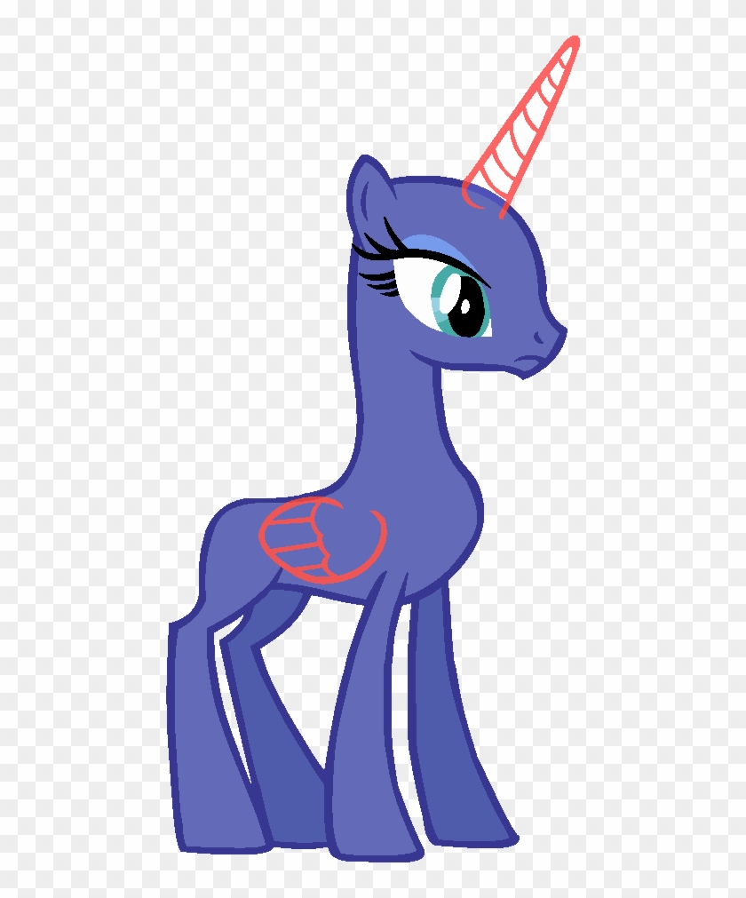 Mlp Base Serious Alicorn By Starlollipop D7di305 By My Little Pony Bases Alicorn Luna Free Transparent Png Clipart Images Download