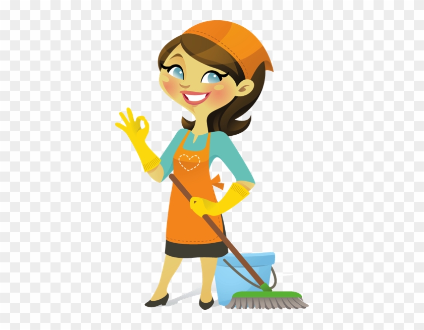 Diamond Cleaning Services Pdx - Cleaning Lady Cartoon Png #986824