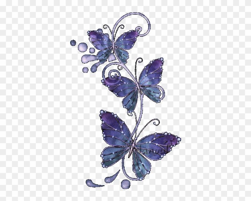 Le Message Du Papillon 1 Dans Papillon 513kqid0 - Transparent Purple Butterfly #986978