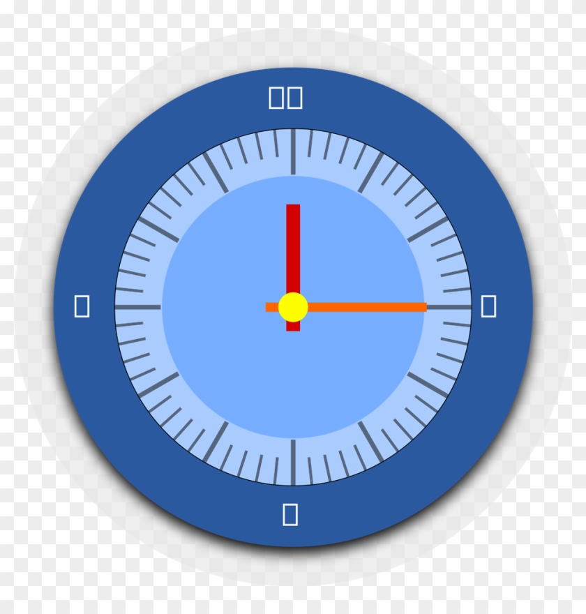 Alarm Clock Clip Art 24, - Clock Blue Png #986985