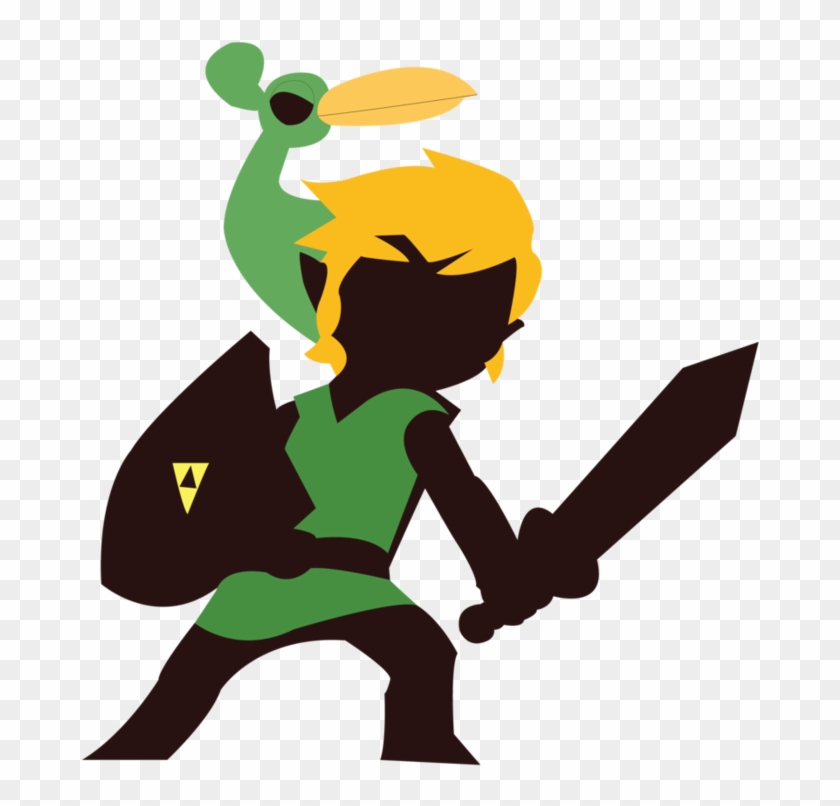 Toon Link And Ezlo - Silhouette Link #987046