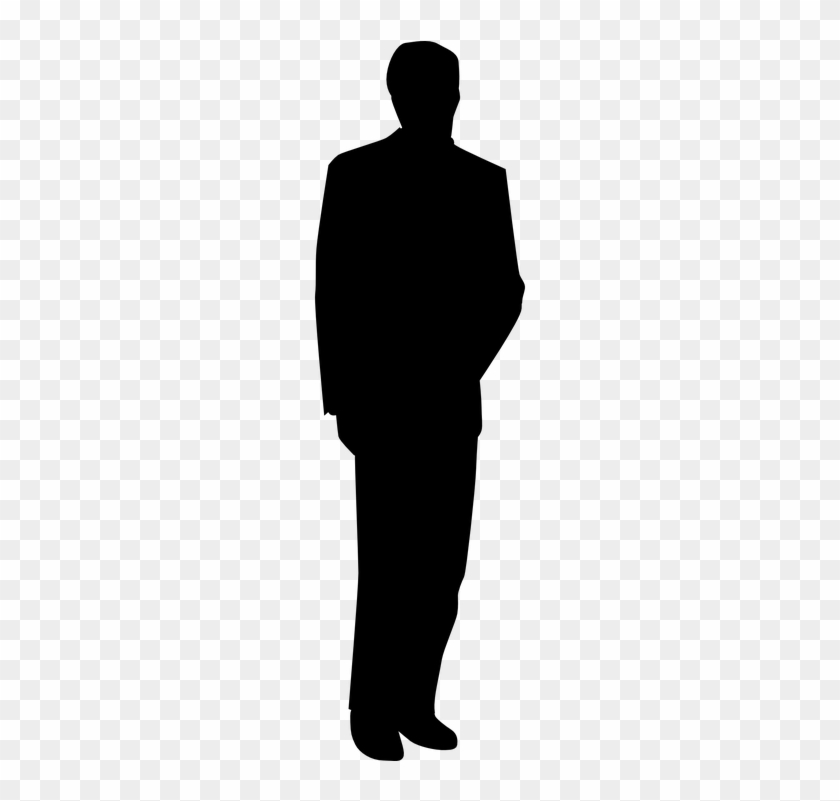 Groom Tux Clipart - Silhouette Professional Male #987122