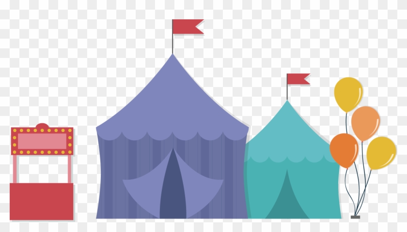 Amusement Park Traveling Carnival - Cartoon Transparent Carnival Tent #987181