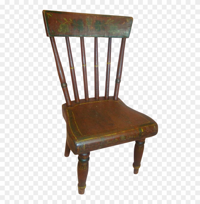 Antique Hand Painted Design Wooden Doll Chair 17 In - Wood Chair Transparent Background #987200