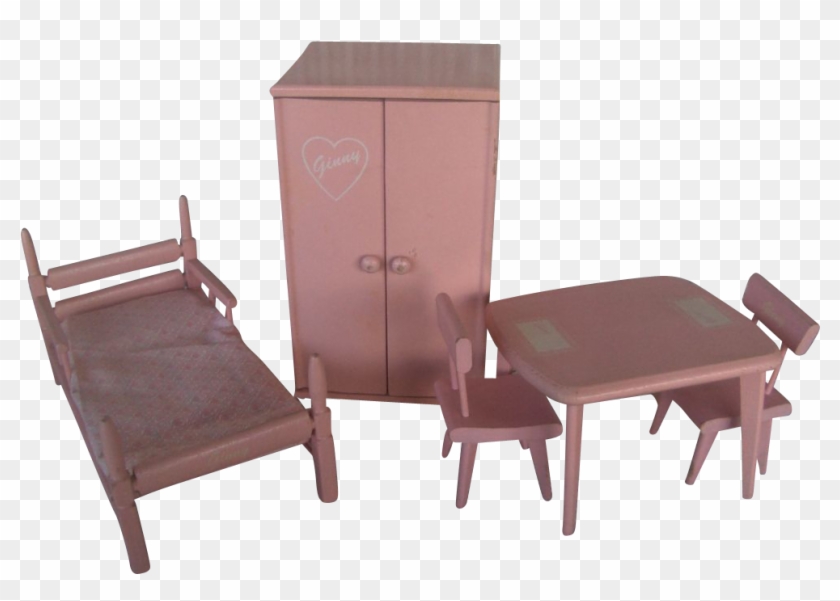 Vogue Ginny Pink Wooden Doll Furniture Set C - Wardrobe #987257