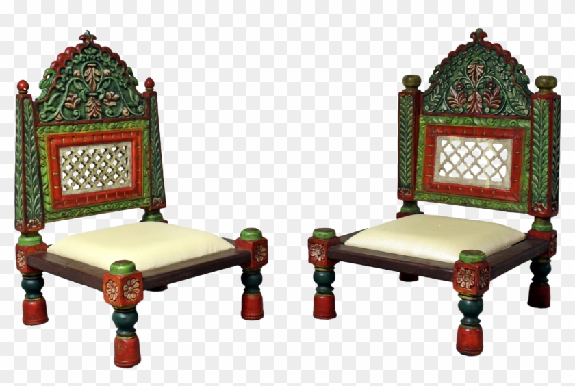 This Is A Traditional Low Height Teak Wood Tribal Style - Low Height Chairs #987341