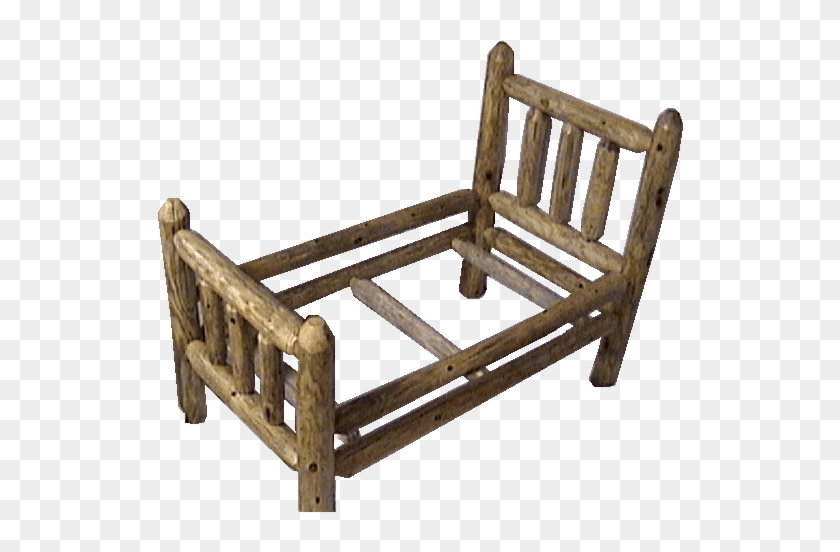 Wood Log Bed - Old Wooden Bed #987370