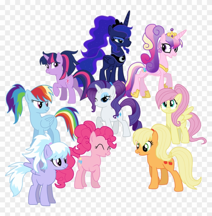 Pinkie Pie Rainbow Dash Twilight Sparkle Rarity Applejack - My Little Pony With Ponytail #987534