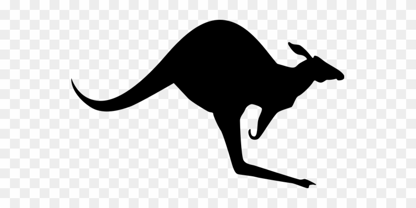 Kangaroo Mammal Australia Black Silhouette - Australian Kangaroo Pillow Case #987544