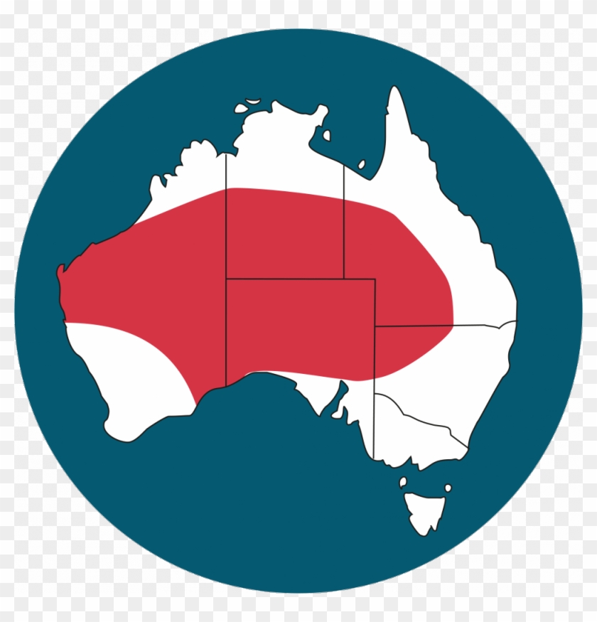 Distribution Map - - Red Kangaroo Habitat Map #987615