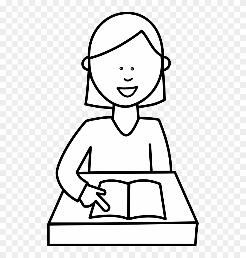 Medium Image - Student Clipart Black And White #987677