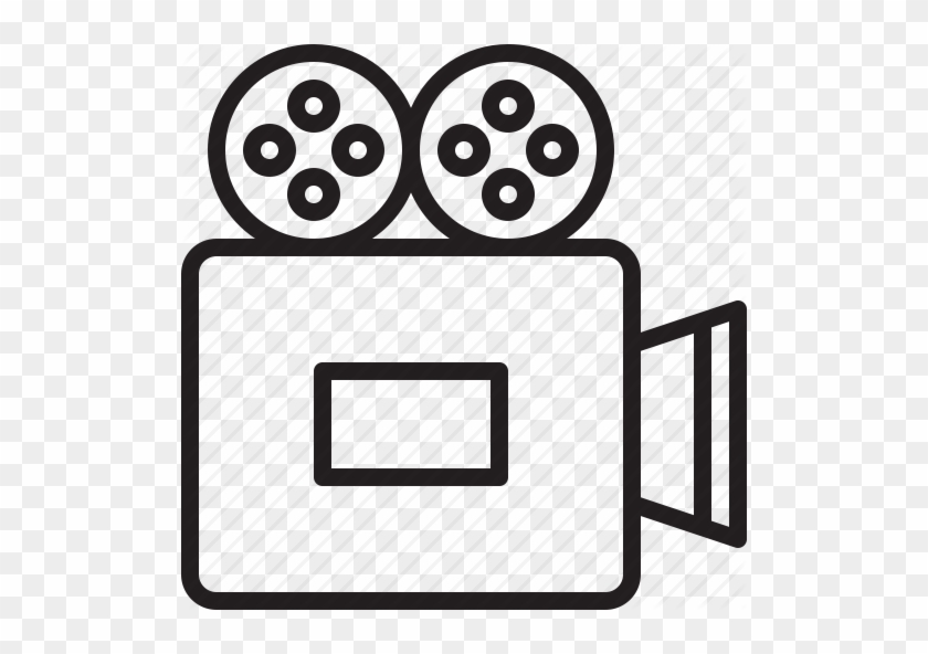 Pin Film Roll Clipart - White Movie Camera Png #987721