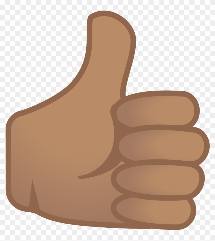 Google - Brown Thumbs Up Emoji Png #987845