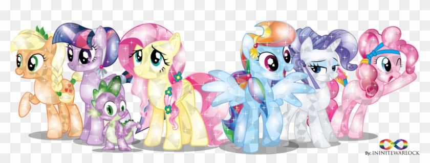 خوب اینم پونی های کریستالی باهم - Mane 6 Crystal Ponies #987940