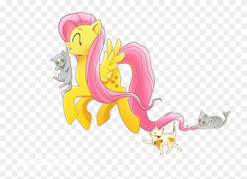 Fluttershy Rarity Cat Pony Mammal Cartoon Vertebrate - Cartoon #988059
