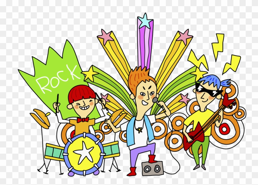 Microphone Cartoon Rock Music Illustration - Cartoon #988166