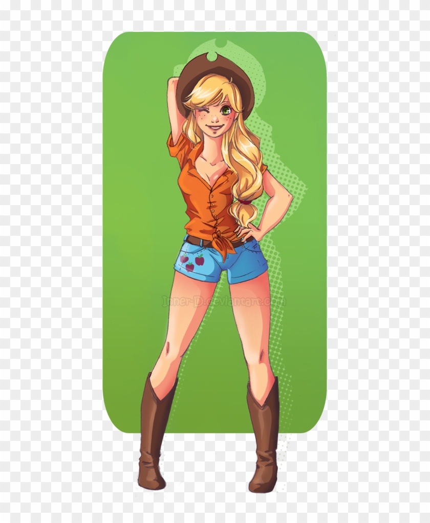 Human Applejack By ~inner-d On Deviantart - My Little Pony Applejack Human #988286