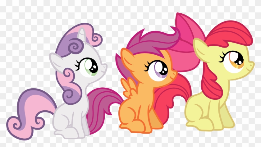 3 Sitting Fillies By Porygon2z 3 Sitting Fillies By - Sweetie Belle Friendship Is Magic #988371