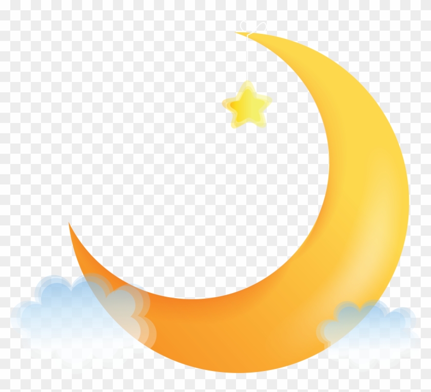 Crescent Moon Illustration - Sun And Moon Clipart #988724