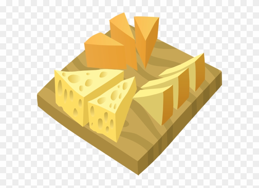 Vector Illustration Of Cheese Platter Serving - Fancy Cheese Clip Art #988725