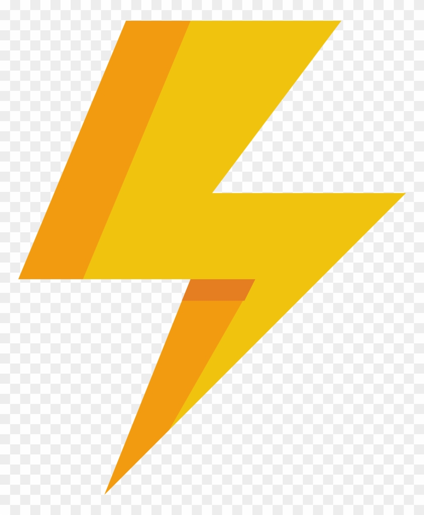 Illustration Of Bolt, Silhouette - Lightning Icon Flat #988734