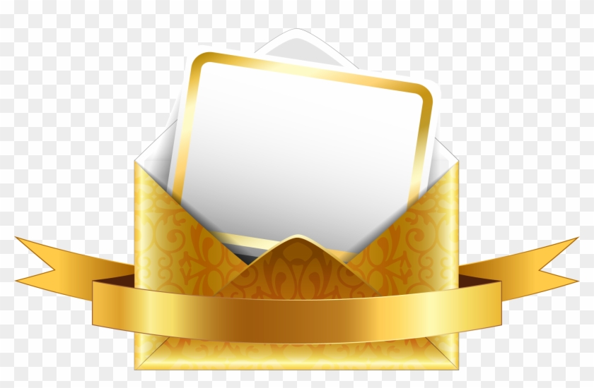 Paper Envelope Ribbon Illustration - Clipart Card And Envelope #988736