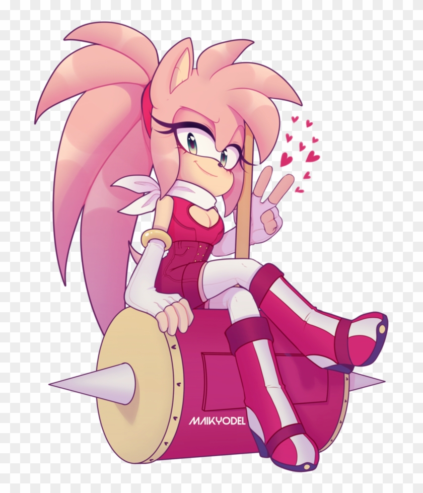 Amy Rose Metal Sonic Fan Art Sonic The Hedgehog Drawing - Amy Rose Fan Art #988751