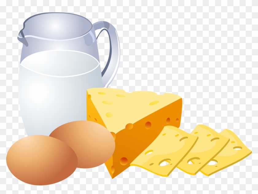 Milk Dairy Product Egg Cheese - Dairy Product Vector Png #988797