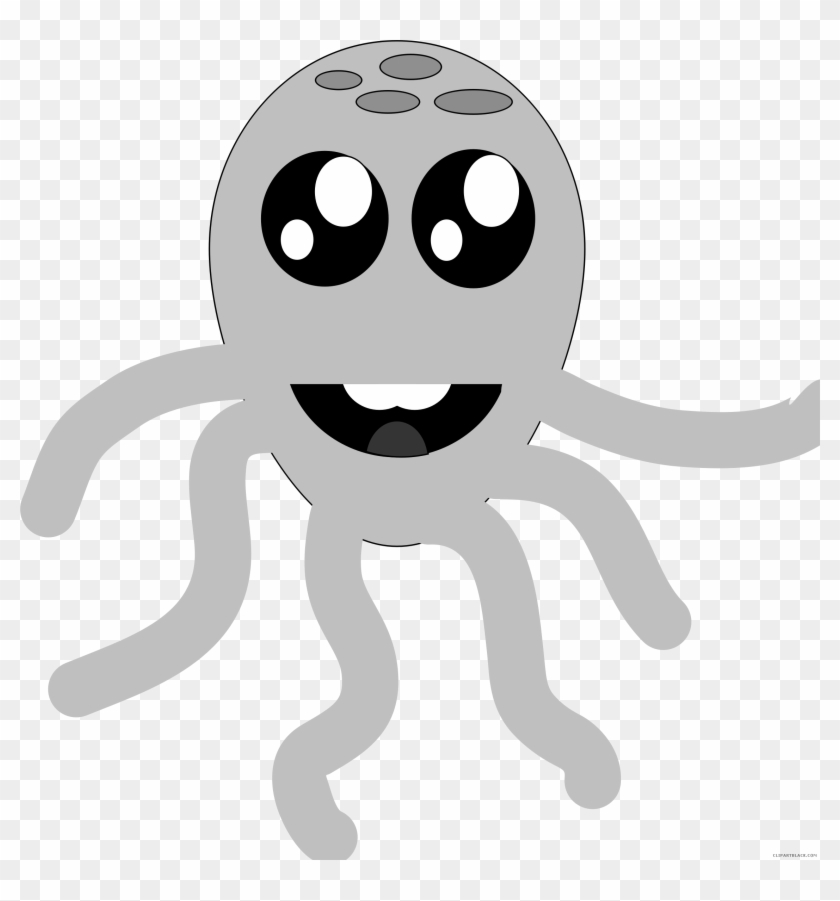 Impressive Octopus Animal Free Black White Clipart - Impressive Octopus Animal Free Black White Clipart #988813