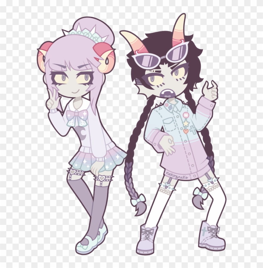 Pastel Goth Damara Megido And Meenah Peixes By Nekozneko - Pastel Goth Homestuck #988819