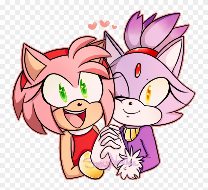 Amy Rose Pink Facial Expression Nose Clip Art Cartoon - Blaze The Cat And Amy Rose #988841