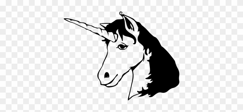 Clipart Unicorn Head Silhouette - Unicorn Head Clip Art #988922