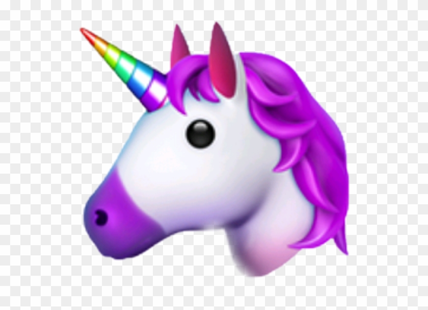 Unicorns Emoji Rainbow Purple Pink White Horn Hair - Emoji Iphone Unicorn -  Free Transparent PNG Clipart Images Download