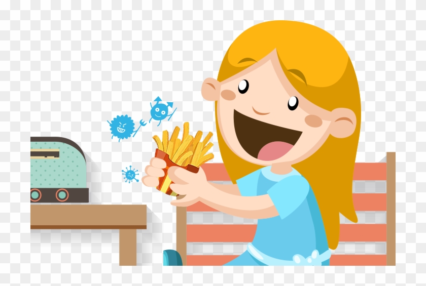 French Fries Cartoon Drawing Illustration - Cartoon Eating Chips - Free  Transparent PNG Clipart Images Download