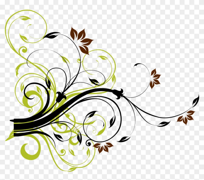 Decorative Arts Ornament Clip Art - Flower Swirl Vector Png #989209