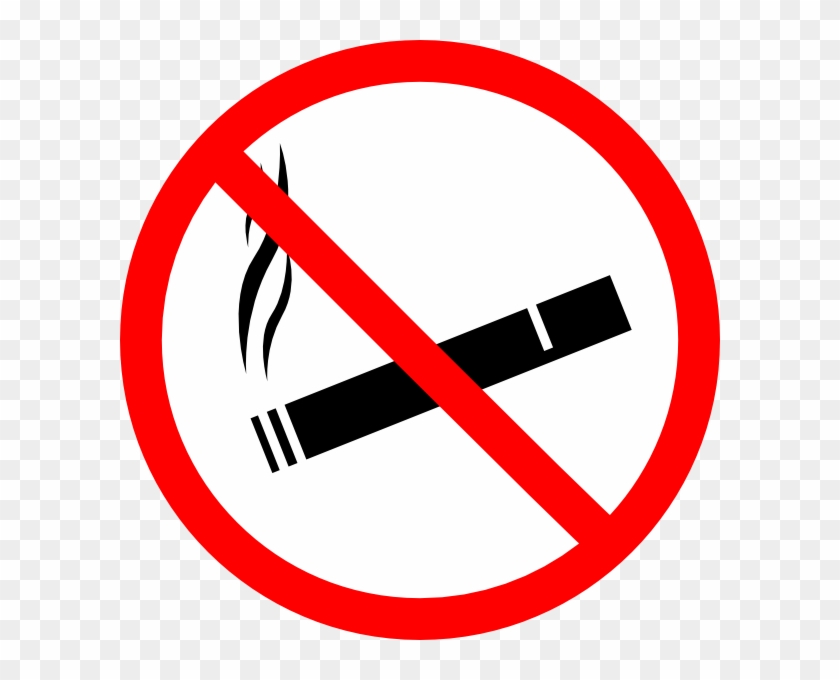 Smoking Clipart - Do Not Cross Barrier Sign #989250