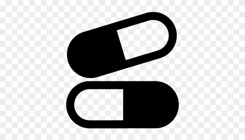 Medical Pills Couple Vector - Pills Svg #989274