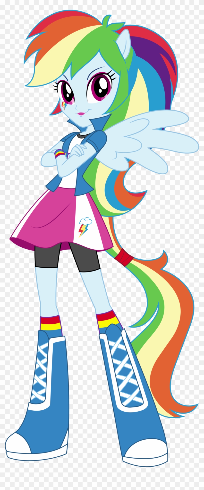 Anthro Eqg Rainbow Dash Vector By Icantunloveyou - My Little Pony Equestria Rainbow Dash #989341
