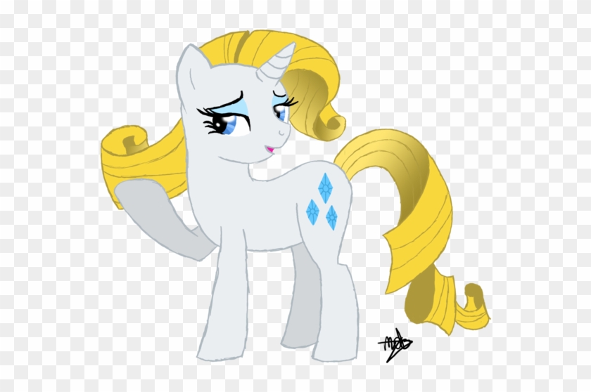 Request 1 Rarity With Yellow Mane By Miesdo - Cartoon #989342