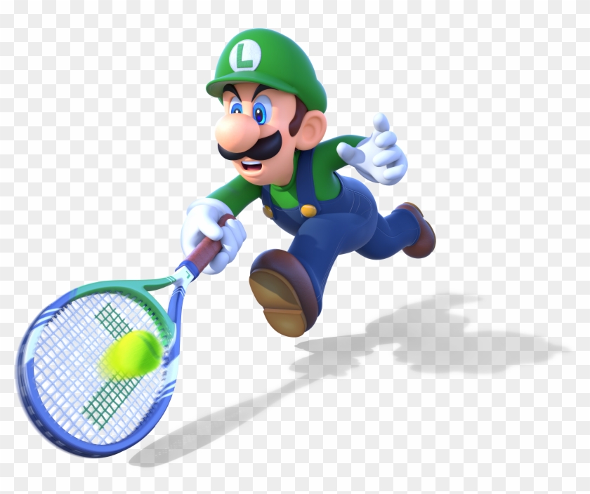 Smash Clipart Tennis - Super Mario Luigi Tennis #989367