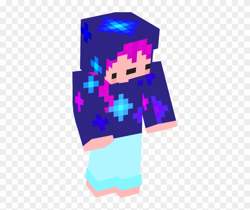 Galaxy Minecraft Skin For Derpy Girls - Minecraft Derp Girl Skin #989419