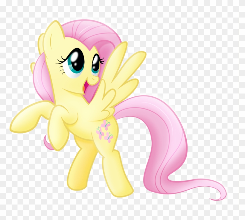 Fluttershy Pinkie Pie Rarity Applejack Princess Celestia - Mlp Fluttershy Happy Flying #989420