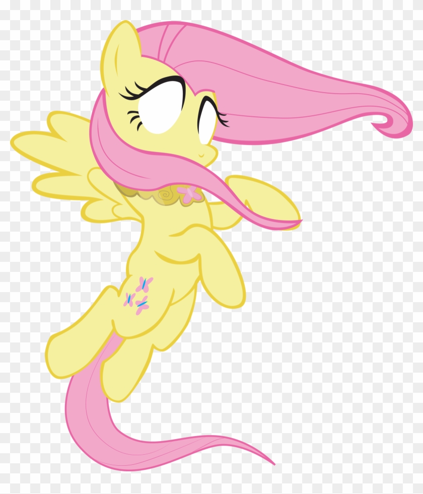 Fluttershy Hovering With Her Eyes Glowing - Mlp Fluttershy Element #989427