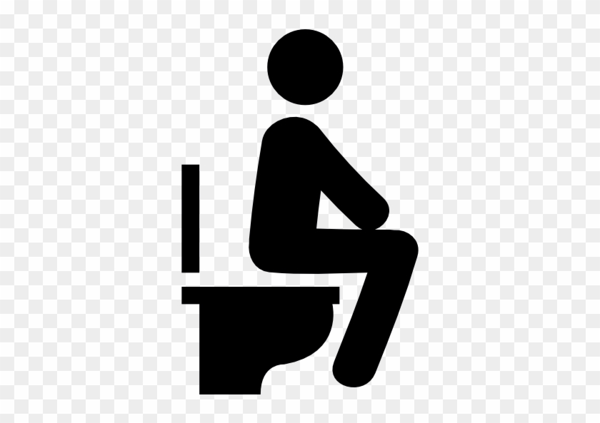 Man Sitting On The Toilet Free Icon - Sitting On Toilet Icon #989460