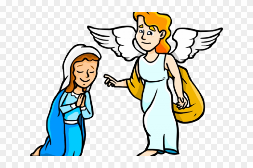Angel Clipart Mary - Angel And Mary Clipart #989467