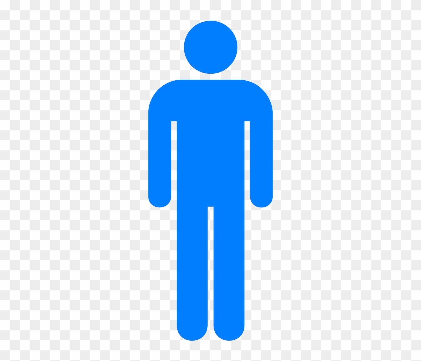 Blue, Man, Toilet - Blue Human Icon Png #989468